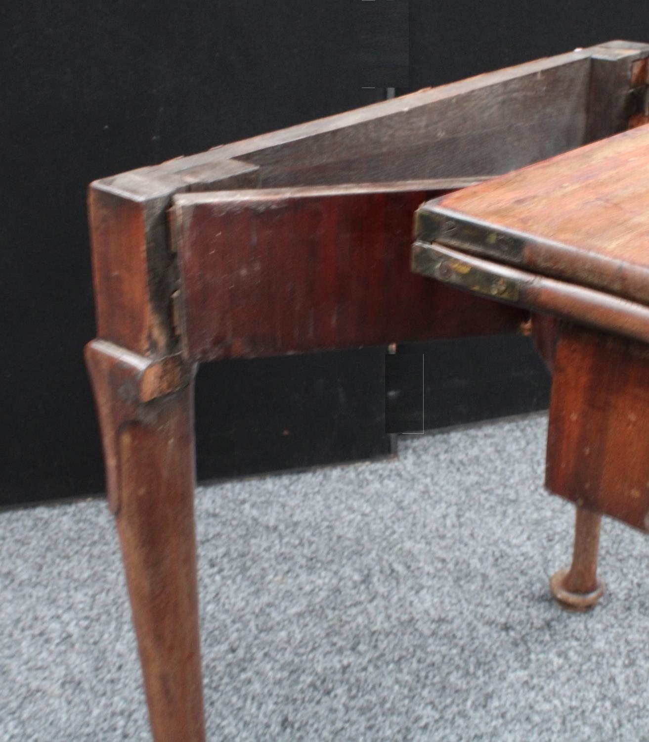 A George II Irish mahogany concertina action card table, - Image 3 of 5