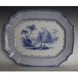 A 19th century blue and white platter