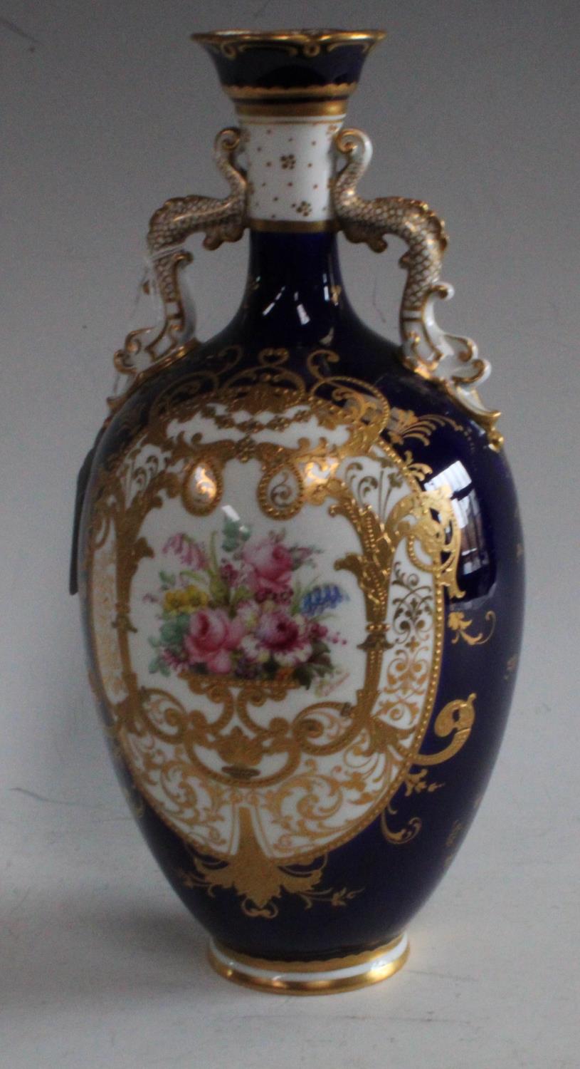 A Royal Crown Derby ovoid vase, painted by A. F.