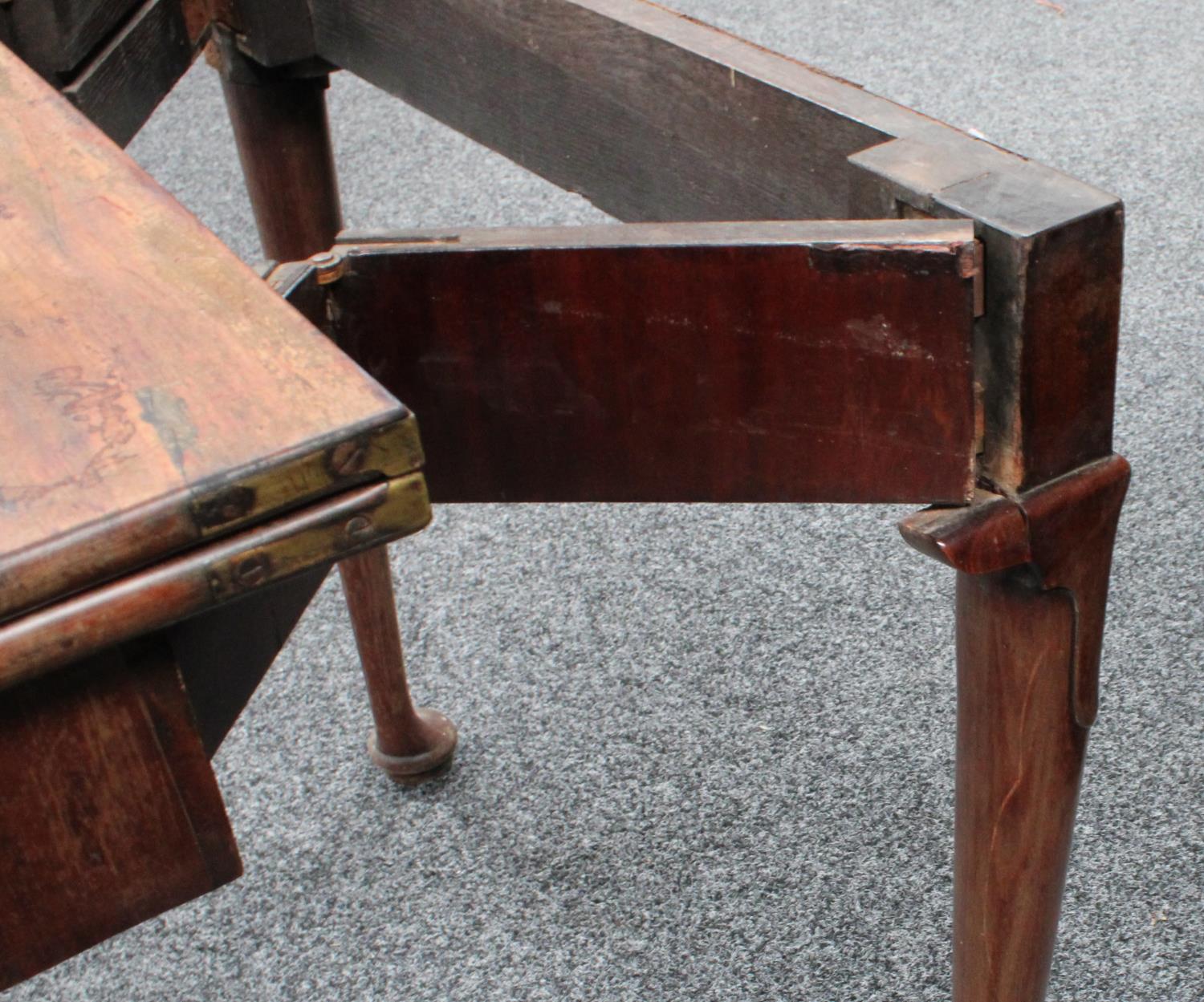 A George II Irish mahogany concertina action card table, - Image 4 of 5