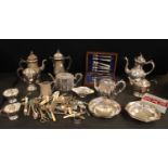 Plated Ware - a Victorian Aesthetic coffee pot; other 19th century and later tea and coffee pots;