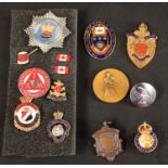 Badges - enamel and others including British Legion, Civil Defence Corps, rugby, motoring,