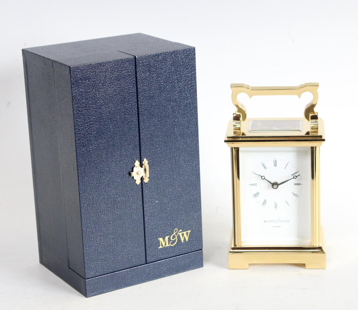 A Mapin and Webb carriage clock