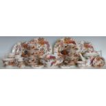 Ceramics - a Royal Crown Derby Olde Avesbury tea service, six cups, saucers, side plates,