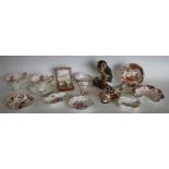 Royal Crown Derby - a 19th century 2451 pattern cream jug; 6299 pattern miniature coalscuttle;