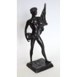 After Emile Laport, a dark patinated bronze,