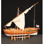 Model ship - Royal Navy, 32 foot cutter, 1803, 61cm wide,