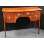 A George III mahogany sideboard, of small proportions,