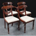 A 'set' of four Regency design mahogany dining chairs,