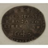 Coin, GB, Charles I, English Civil War, 1643 Oxford silver shilling, 27mm, 4.
