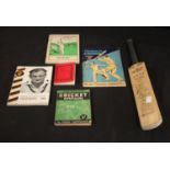 Cricket Interest - a Len Hutton Autograph miniature bat, Test Record 1938,