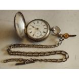A silver full hunter pocket watch, Burman, Manchester,