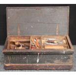 A carpenters tool chest and contents