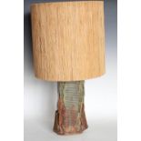 An Art pottery table lamp by Rooke c.