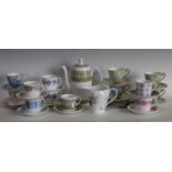 Ceramics - a set of four Shelley Primrose Chintz pattern cups,