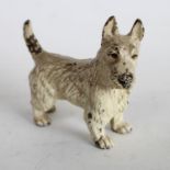 An Austrian cold-painted bronze, of a West Highland White Terrier, 6cm high,