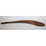 Tribal Art - an Australian Aboriginal hunting boomerang,