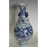 A Chinese blue and white vase,