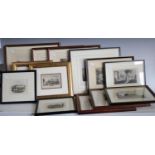 Pictures and Prints - 19th century engravings, various sizes including Eyam, Monsal Dale, Buxton,