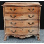 A George III mahogany serpentine chest,