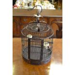 A Chinese bamboo bird cage,