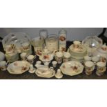 An extensive Johnson Brothers Fresh Fruit pattern table service inc octagonal dinner, side plates,