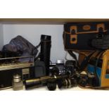 Camera equipment - Rolleicord Synchro Compur; Fraike & Heidecke; Braunschweig; large macro lense,