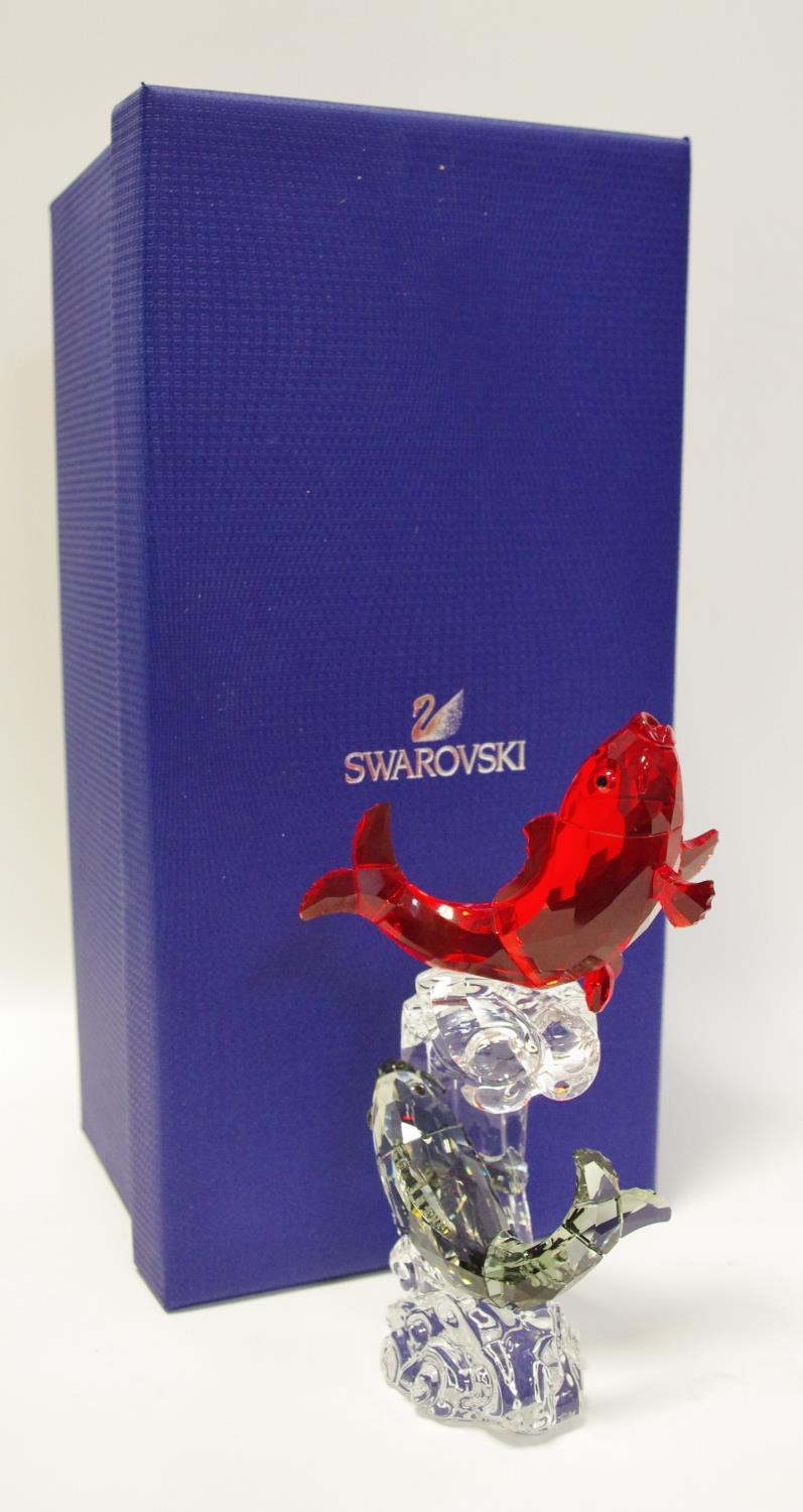 A Swarovski Tutelary Spirit edition coloured glass model ' Admirable Fish ',