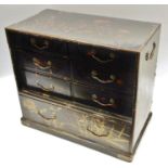 An Aesthetic Movement Chinoiserie lacquered table cabinet