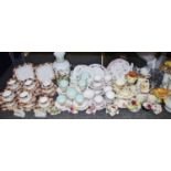 Decorative Ceramics - a Royal Adderley Louise pattern tea service for six;
