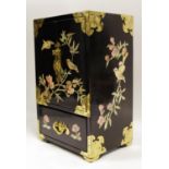 An Orientalist metal mounted Chinoiserie table cabinet