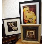 Pictures and prints - Picasso, The Dream, framed; French diorama, framed,