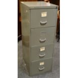 A large Vickers metal four drawer filing cabinet