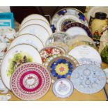 Ceramics - cabinet and commemorative plates, millennium plates to include Royal Worcester,