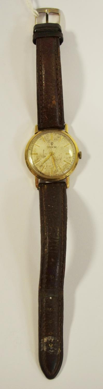 A 9ct gold Rolex Tudor gentleman's wristwatch, 17 jewel movement marked Tudor,