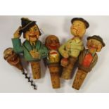Black Forest caricature corks/bottle stoppers.