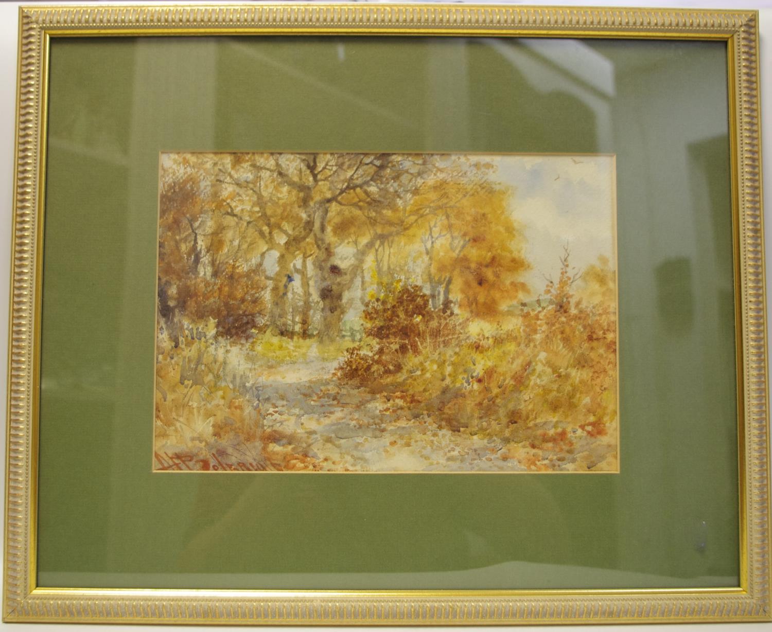 Rural landscapes,watercolours indistinctly signed, framed. - Image 2 of 2