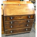 A George III mahogany bureau,