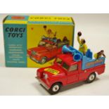 Corgi 487 "Chipperfield's Circus" Land Rover Parade Vehicle - red, blue, lemon interior,