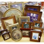 Pictures and Prints - 19th century rosewood frames, others decorative, gilt; a 19th century print,