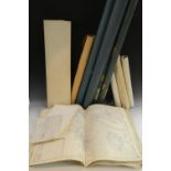 A large collection of Admiralty charts, flat folded charts 41 x 28in (104 x 71cm) on laid paper,