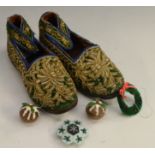 A pair of Ottoman child's shoes,