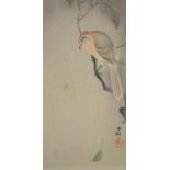 Japanese School (Meiji Period), Hawk and Spider, print, 34cm x 16.
