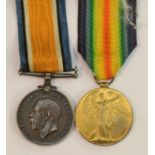 Medals, World War I, a pair, British War and Victory, named to S4-173650 Cpl.