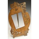 A 19th century Italian Sorrento ware marquetry novelty photograph frame, as an artist's easel,