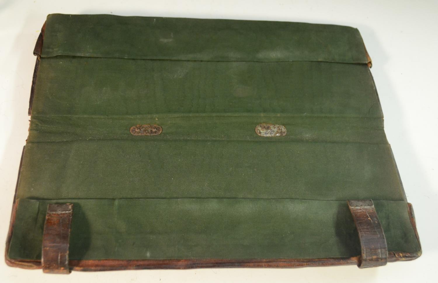 An early 20th century crocodile skin rounded rectangular portfolio or document case, - Image 6 of 6