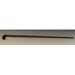 A 19th century Day's Patent percussion pistol walking cane, 71cm sighted barrel,
