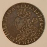 Coin, GB, Tudor, Elizabeth I, Milled Coinage, 1562 silver sixpence, obv: large broat bust,