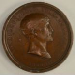 Napoleon Bonaparte, a bronze medallion,