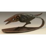 An Arts and Crafts wrought metal novelty cigar cutter, as a bird, 23.